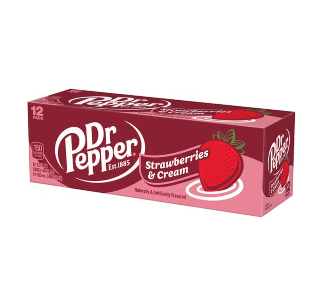 Dr Pepper Strawberry & Cream Soda Can 355ml 12pk