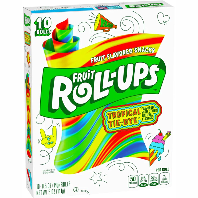 Fruit Roll-Ups Tropical Tie-Dye 5 oz / 141g