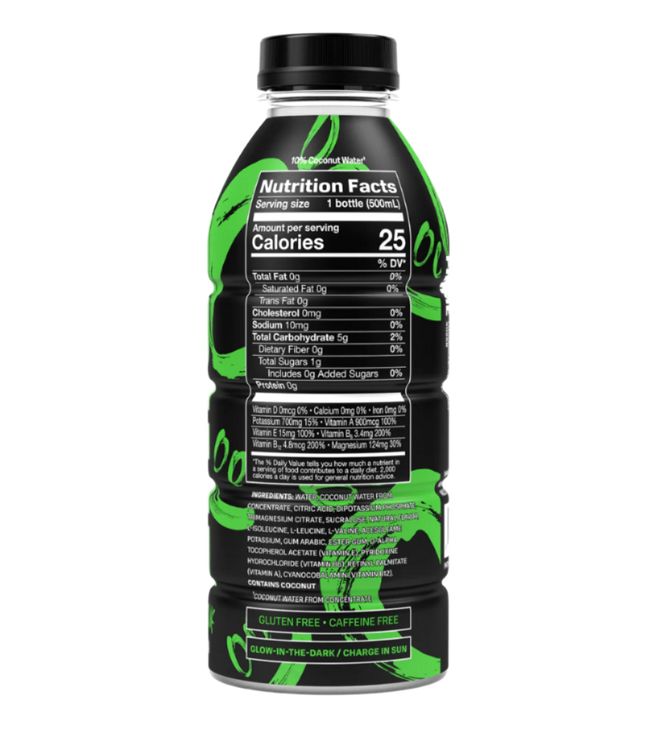 Prime Hydration Glowberry 500ml Nutrition Facts
