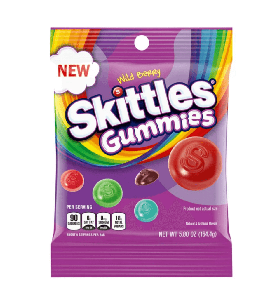 Skittles Gummies Wild BerryPeg Bag 5.8oz / 164g
