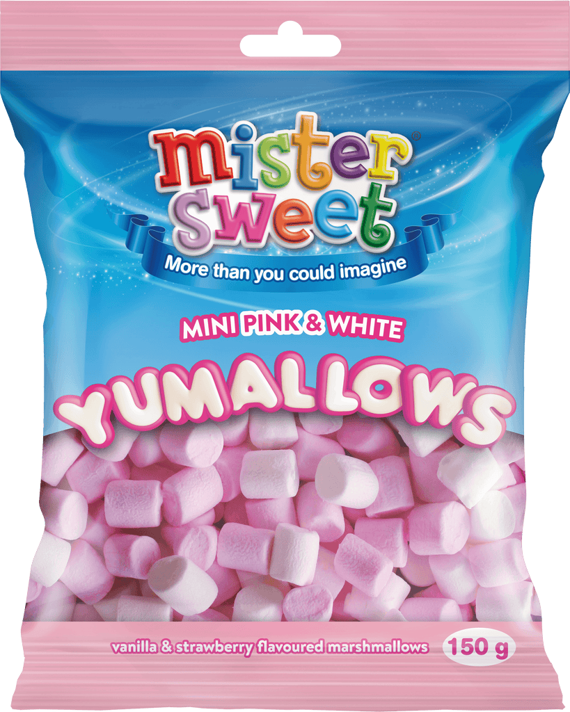 Mister Sweet Mini Pink & White Yumallows 150g