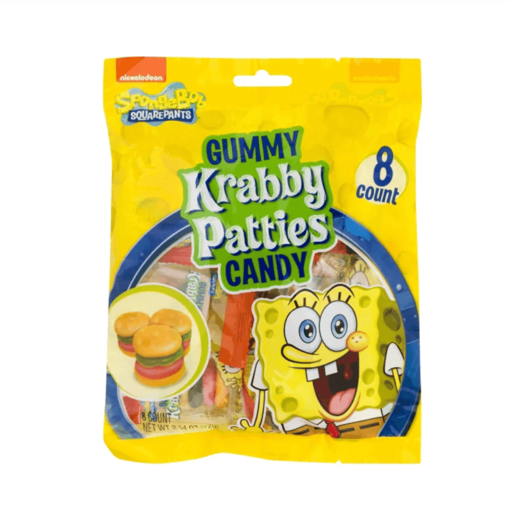 SpongeBob Squarepants Gummy Krabby Patties Peg Bag 2.54oz / 72g
