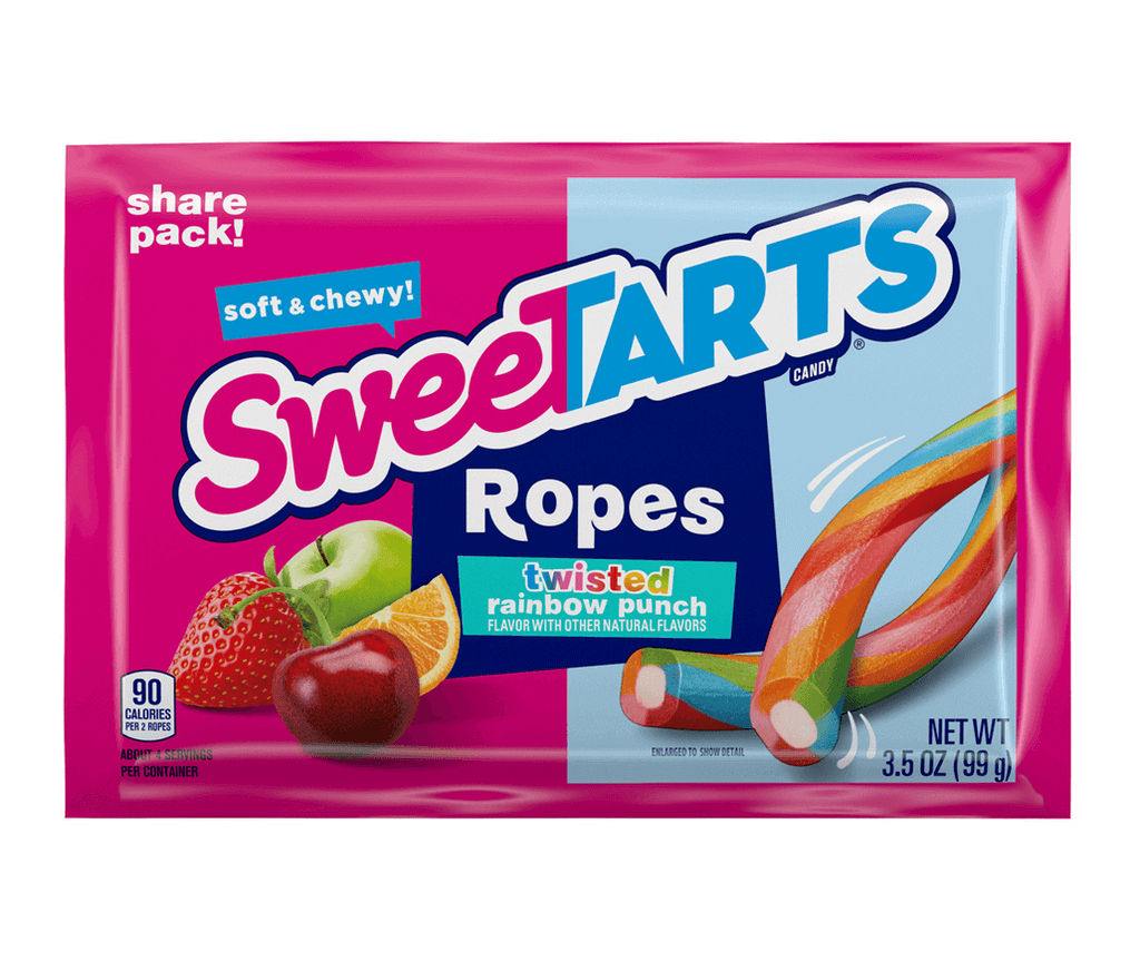 Sweetart Ropes Twisted Rainbow 3.5oz / 99g