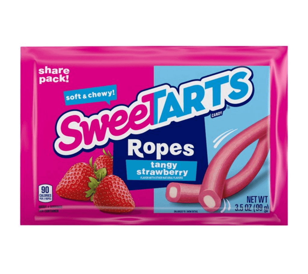 Sweetarts Chewy Ropes Tangy Strawberry 3.5oz / 99g