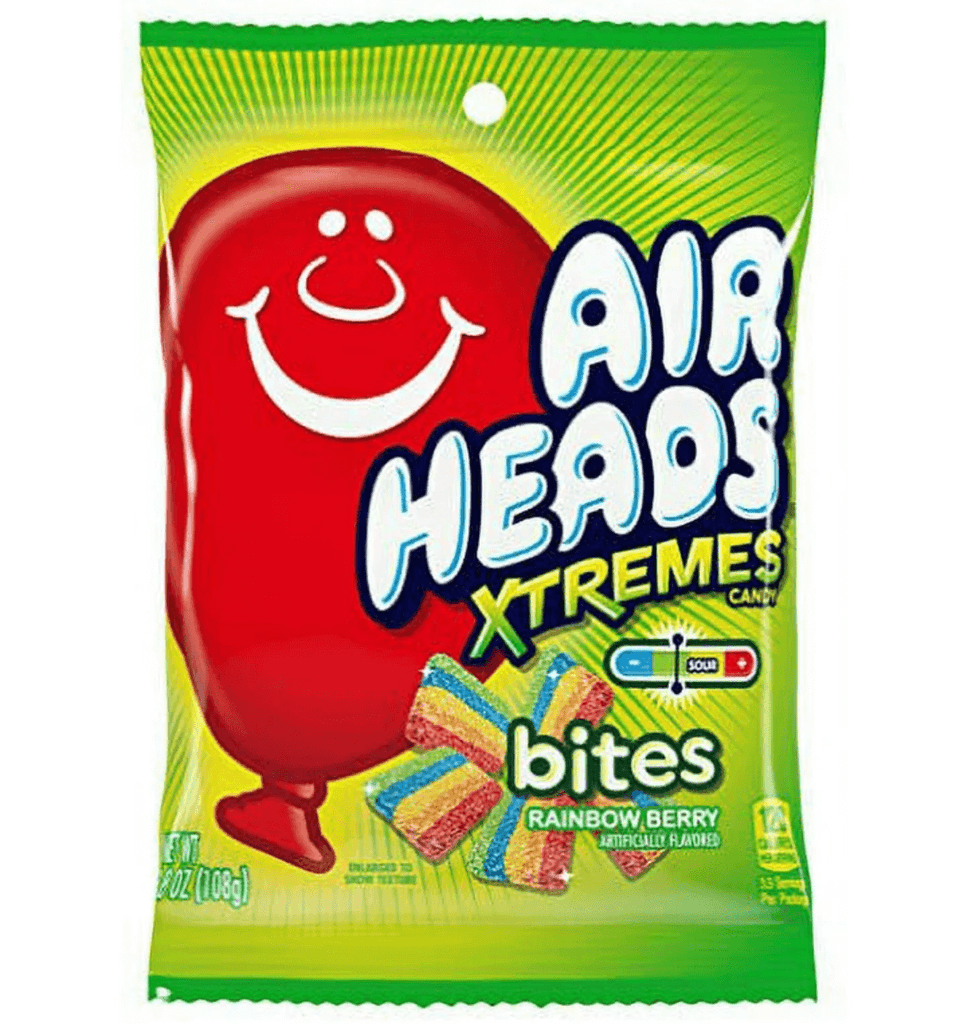 Airheads Xtremes Rainbow Berry Bites Peg Bag 3.8oz / 108g