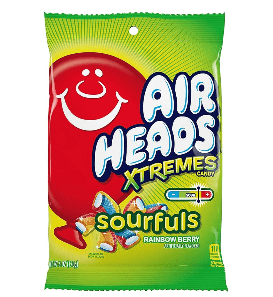 Airheads Xtremes Sourfuls Rainbow Berry Peg Bag 6oz / 170g