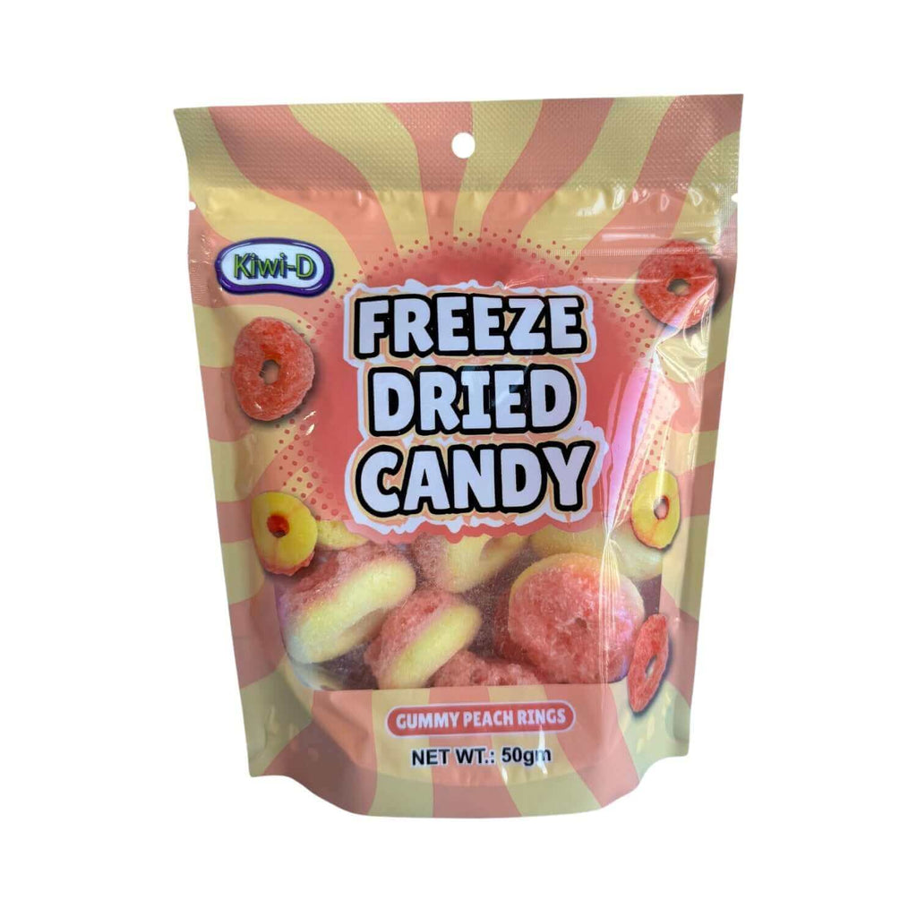 Freeze dried candy peach rings