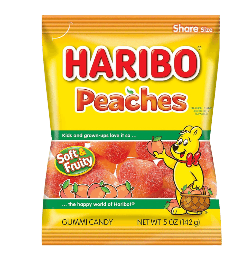 Haribo Peaches Gummy Candy 5oz / 142g