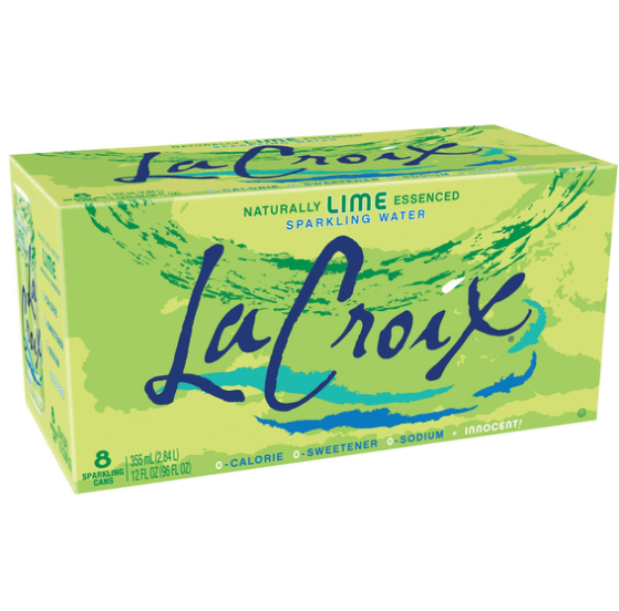 La Croix Sparkling Water Lime 355ml 8pk