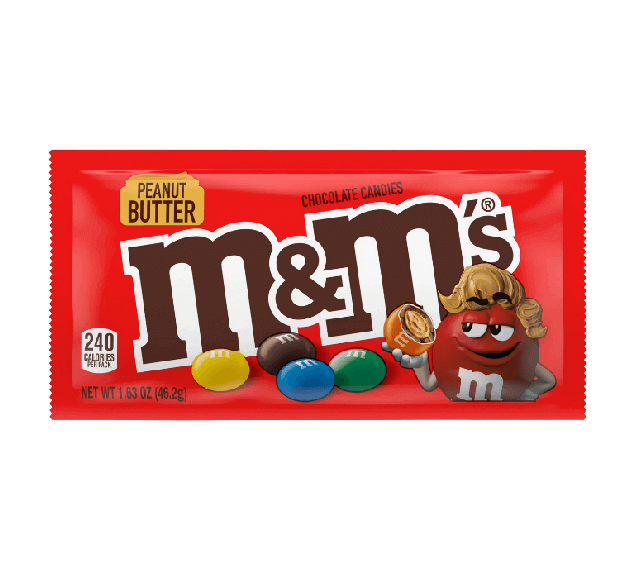 M&M's Chocolate Candies, Peanut Butter 1.63 Oz