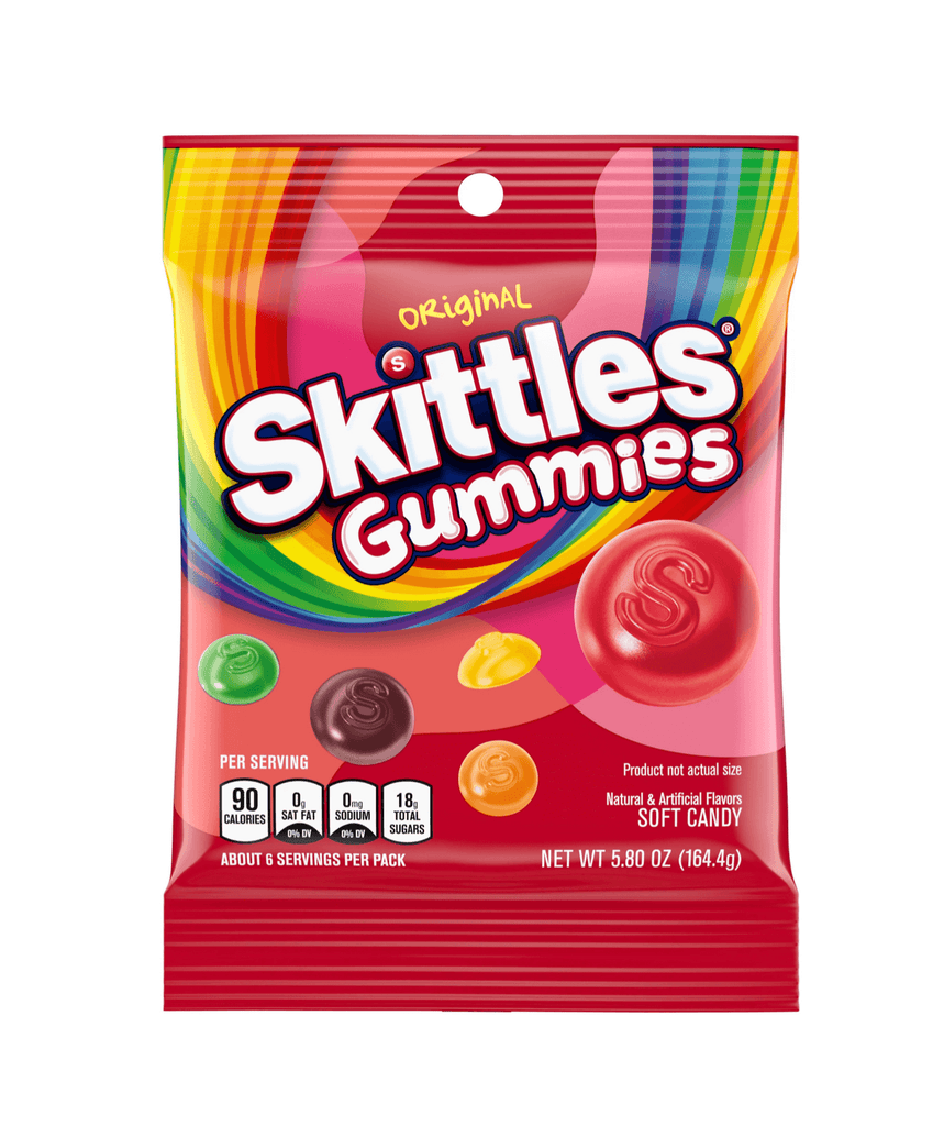 Skittles Gummies Original Peg Bag 5.8oz / 164g