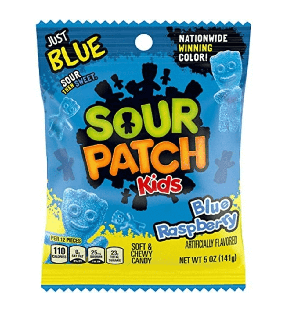 Sour Patch Kids Blue Raspberry Peg Bag 5oz / 141g