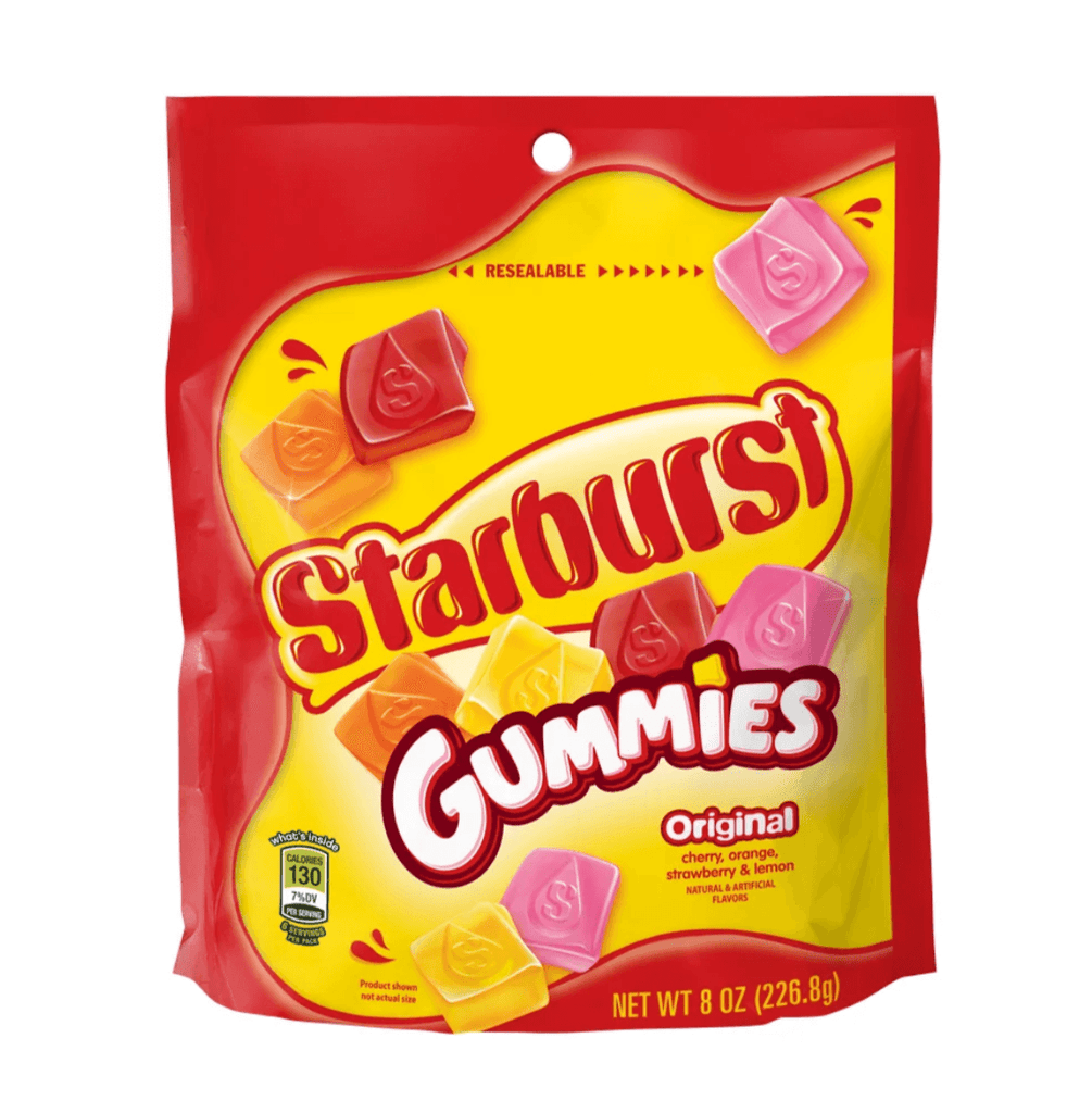 Starburst Original Gummies Peg Bag 8oz / 226.8g