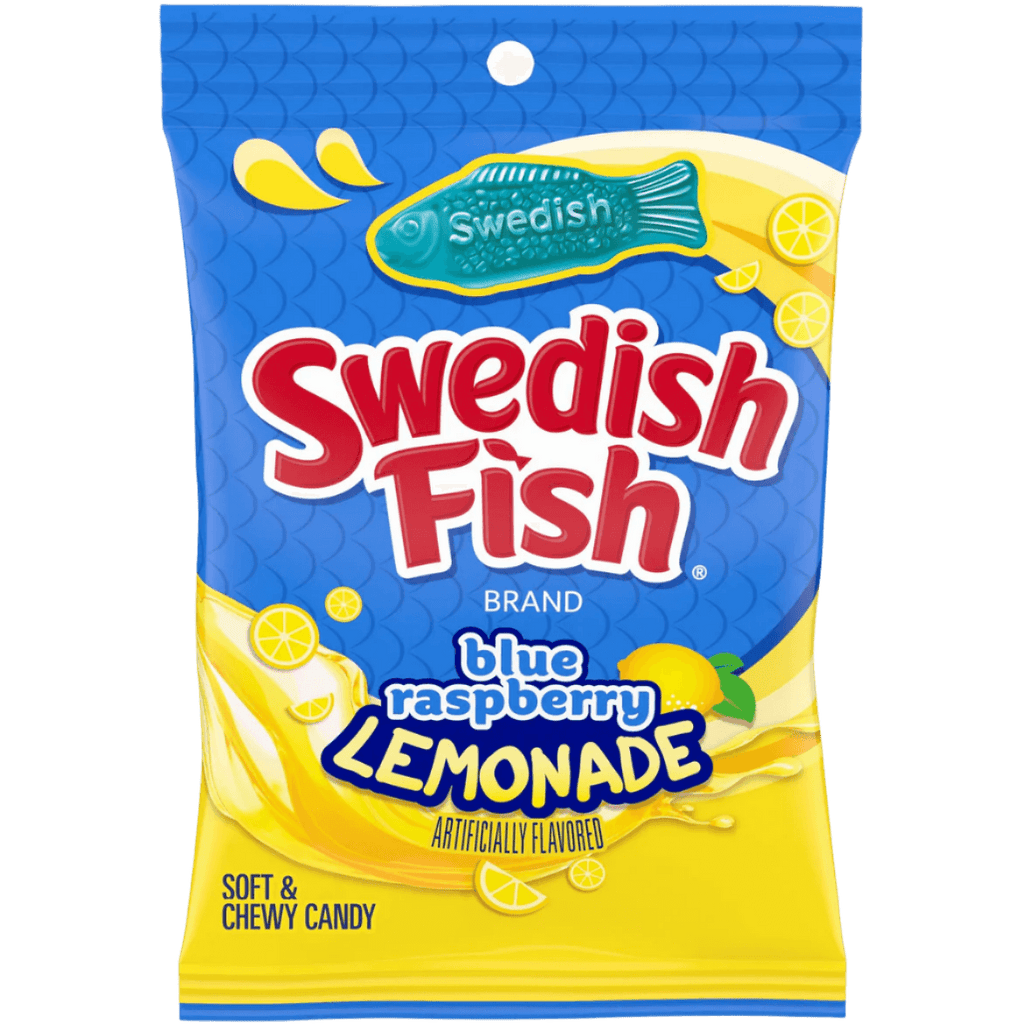 Swedish Fish Blue Raspberry Lemonade Peg Bag 8.4oz / 238g