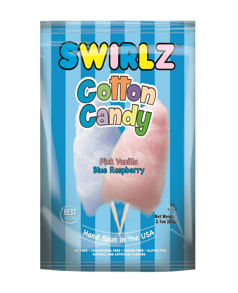 Swirlz Cotton Candy Pink Vanilla and Blue Raspberry 3.1 oz / 88g