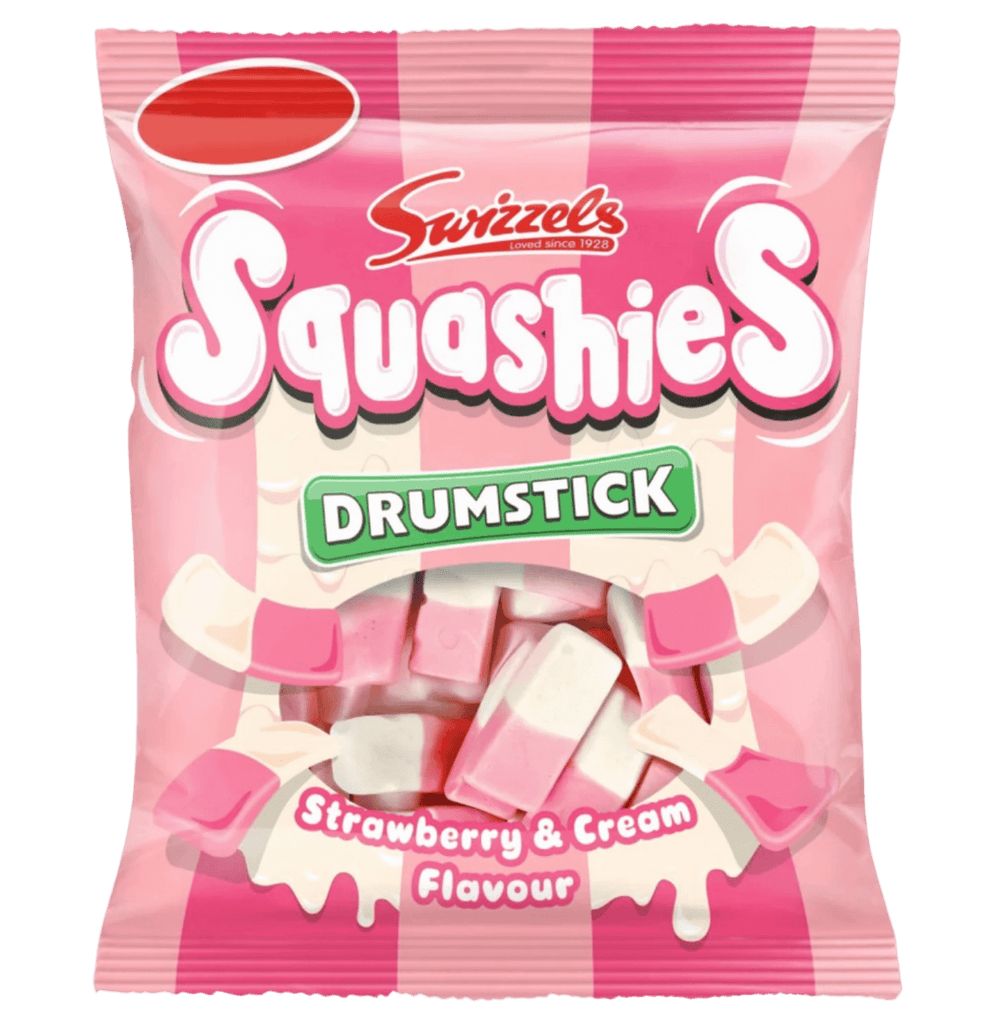 Swizzels Drumstick Squashies Strawberry & Cream 120g