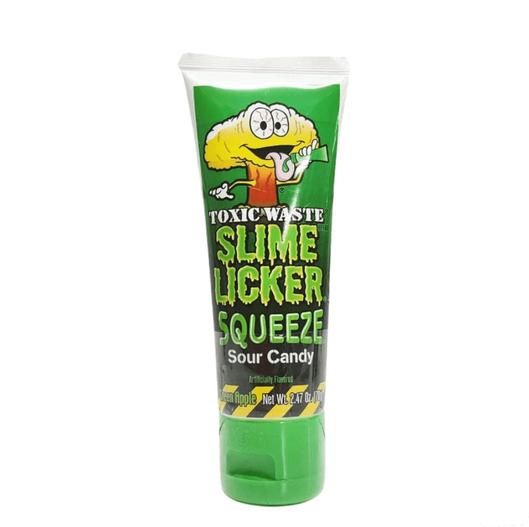 Toxic Waste Slime Licker Squeeze Sour Candy Green Apple 2.47oz 70g