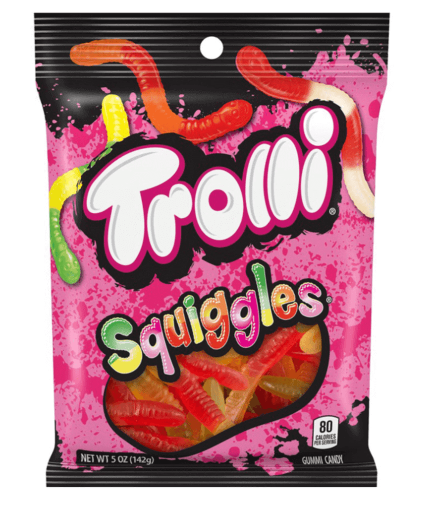 Trolli Squiggles Gummies Peg Bag 5oz / 142g