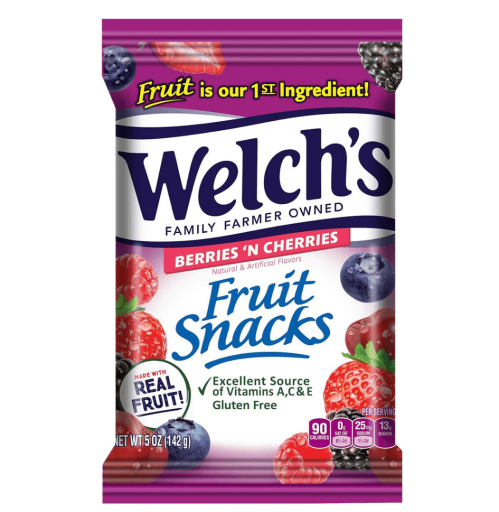 Welch's Fruit Snacks Berries 'N Cherries 5oz / 142g