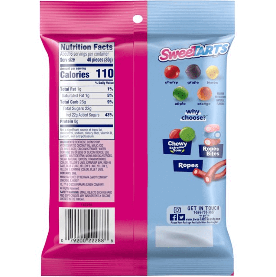 SweeTarts Mini Chewy Candy Bag 6 Oz 170g 1
