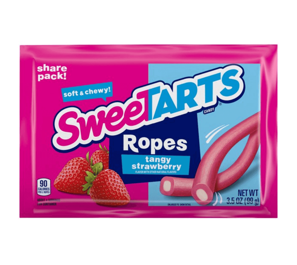 Sweetarts Chewy Ropes Tangy Strawberry 3.5oz / 99g