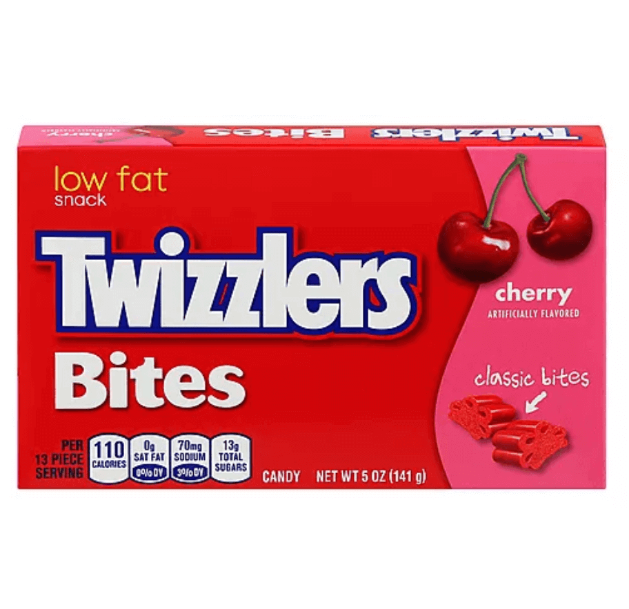 Twizzlers Cherry Classic Bites Theatre Box 5 oz 141.7g