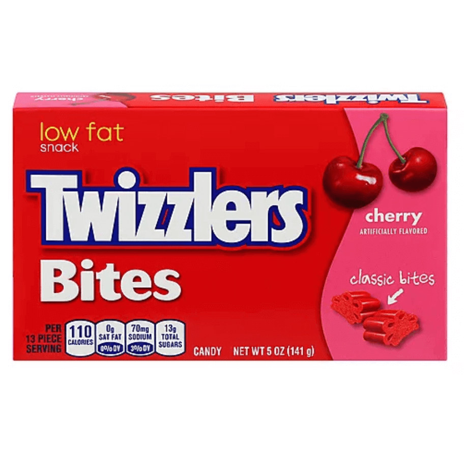 Twizzlers Cherry Classic Bites Theater Box 5 oz 141.7g