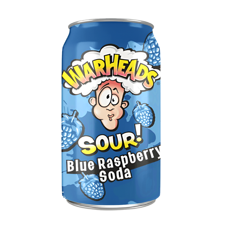 Warheads Blue Raspberry Sour Soda 355ml